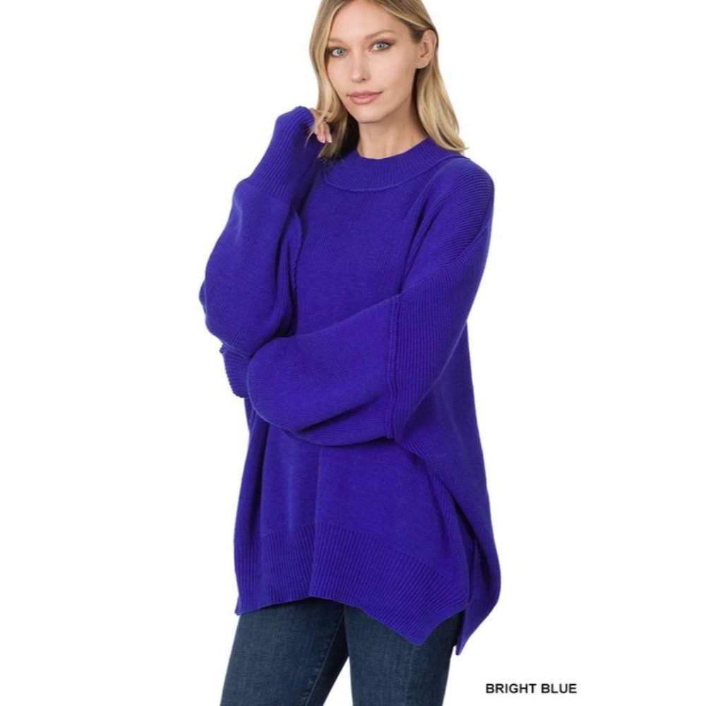 Oversized Side Slit Sweater
